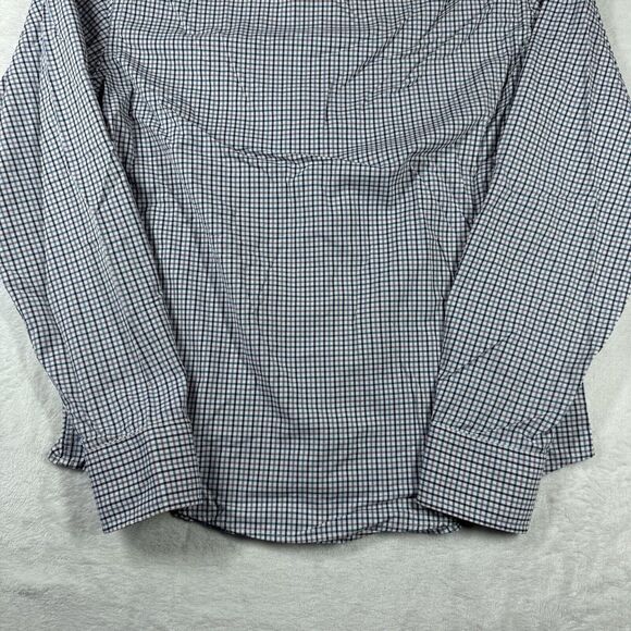 Untuckit Shirt Womens M Blue Gingham Check Button Down Long Sleeve Casual‎ - Picture 8 of 10